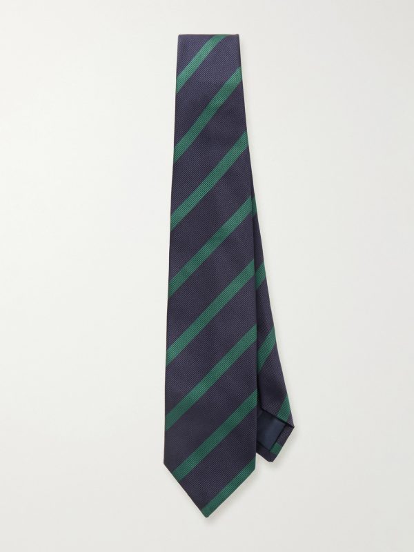 7cm Striped Silk Tie