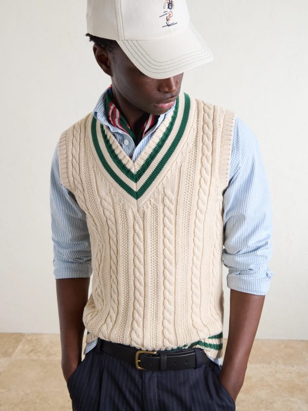Cricket Knitted Cotton and Cashmere-Blend Vest - CU Cricket Knitted Cotton and Cashmere-Blend Vest - CU
