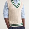 Cricket Knitted Cotton and Cashmere-Blend Vest - FR Cricket Knitted Cotton and Cashmere-Blend Vest - FR