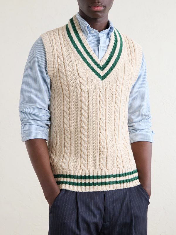 Cricket Knitted Cotton and Cashmere-Blend Vest - FR Cricket Knitted Cotton and Cashmere-Blend Vest - FR