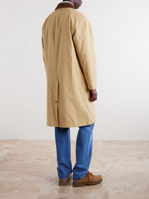 Reversible Corduroy-Trimmed Cotton and Linen-Blend Jacket - BK Reversible Corduroy-Trimmed Cotton and Linen-Blend Jacket - BK