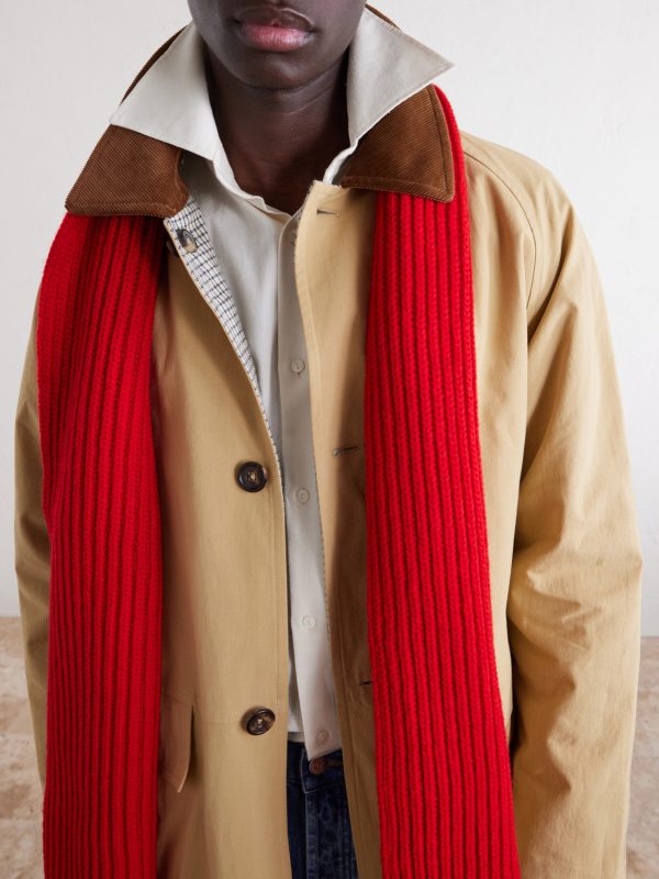 Reversible Corduroy-Trimmed Cotton and Linen-Blend Jacket - CU Reversible Corduroy-Trimmed Cotton and Linen-Blend Jacket - CU