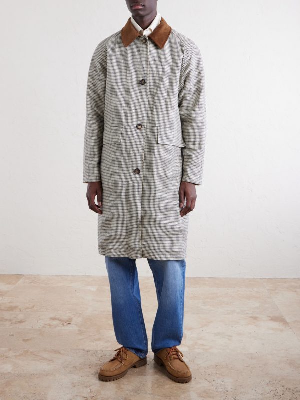 Reversible Corduroy-Trimmed Cotton and Linen-Blend Jacket - E1 Reversible Corduroy-Trimmed Cotton and Linen-Blend Jacket - E1