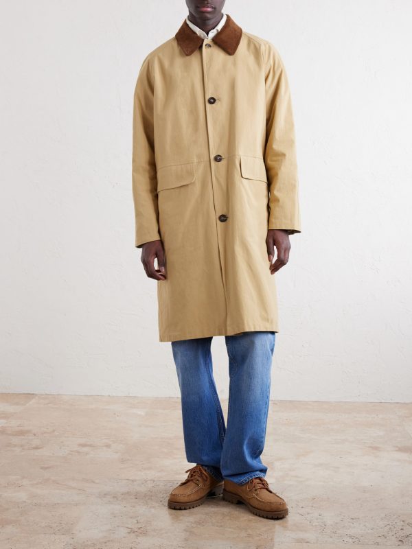 Reversible Corduroy-Trimmed Cotton and Linen-Blend Jacket - FR Reversible Corduroy-Trimmed Cotton and Linen-Blend Jacket - FR