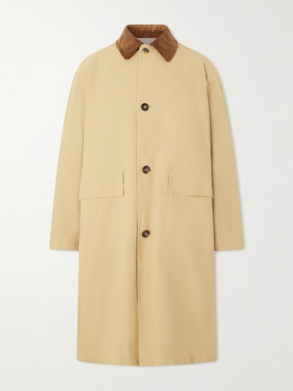 Reversible Corduroy-Trimmed Cotton and Linen-Blend Jacket Reversible Corduroy-Trimmed Cotton and Linen-Blend Jacket