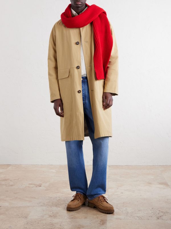 Reversible Corduroy-Trimmed Cotton and Linen-Blend Jacket - OU Reversible Corduroy-Trimmed Cotton and Linen-Blend Jacket - OU