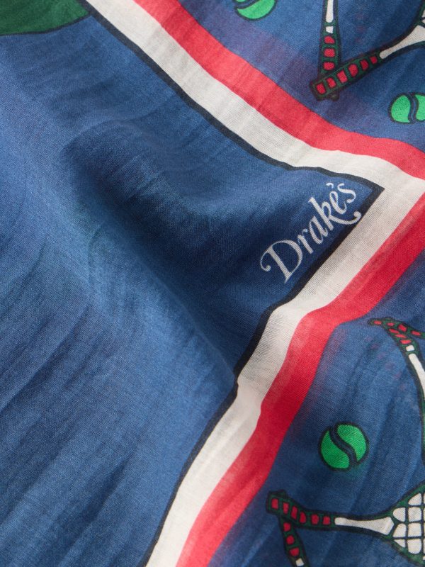 Printed Cotton and Silk-Blend Scarf - CU
