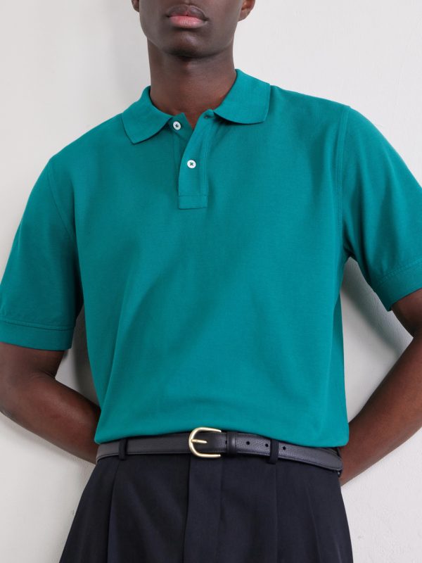 Garment-Dyed Cotton-Piqué Polo Shirt - CU Garment-Dyed Cotton-Piqué Polo Shirt - CU