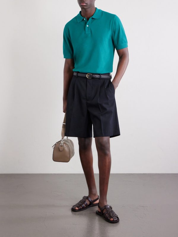 Garment-Dyed Cotton-Piqué Polo Shirt - OU Garment-Dyed Cotton-Piqué Polo Shirt - OU