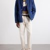 Striped Cotton-Jersey Half-Zip Polo Shirt - OU