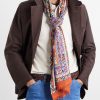 Printed Wool and Silk-Blend Scarf - FR Printed Wool and Silk-Blend Scarf - FR