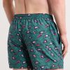 Straight-Leg Mid-Length Printed Swim Shorts - BK Straight-Leg Mid-Length Printed Swim Shorts - BK