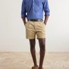 Button-Down Collar Cotton and Linen-Blend Polo Shirt - OU Button-Down Collar Cotton and Linen-Blend Polo Shirt - OU
