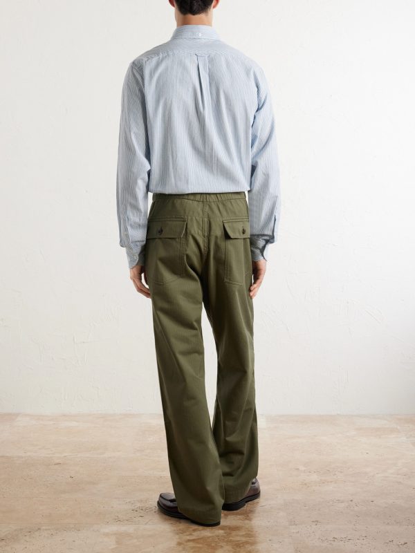 Straight-Leg Cotton-Blend Cargo Trousers - BK