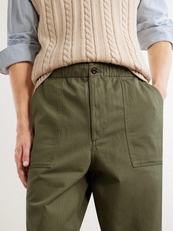 Straight-Leg Cotton-Blend Cargo Trousers - CU