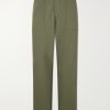 Straight-Leg Cotton-Blend Cargo Trousers