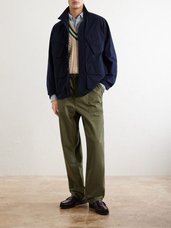 Straight-Leg Cotton-Blend Cargo Trousers - OU