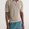 Mesh-Knit Cotton Polo Shirt - FR