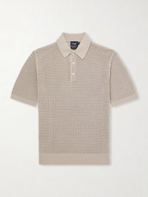 Mesh-Knit Cotton Polo Shirt Mesh-Knit Cotton Polo Shirt