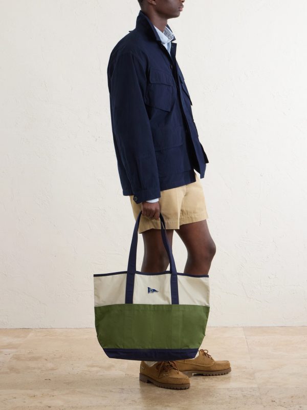 Logo-Embroidered Canvas Tote Bag - OU Logo-Embroidered Canvas Tote Bag - OU