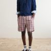 Straight-Leg Checked Linen And Cotton-Blend Drawstring Shorts - OU Straight-Leg Checked Linen And Cotton-Blend Drawstring Shorts - OU