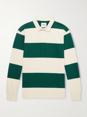 Stripe Cotton-Jersey Polo Shirt