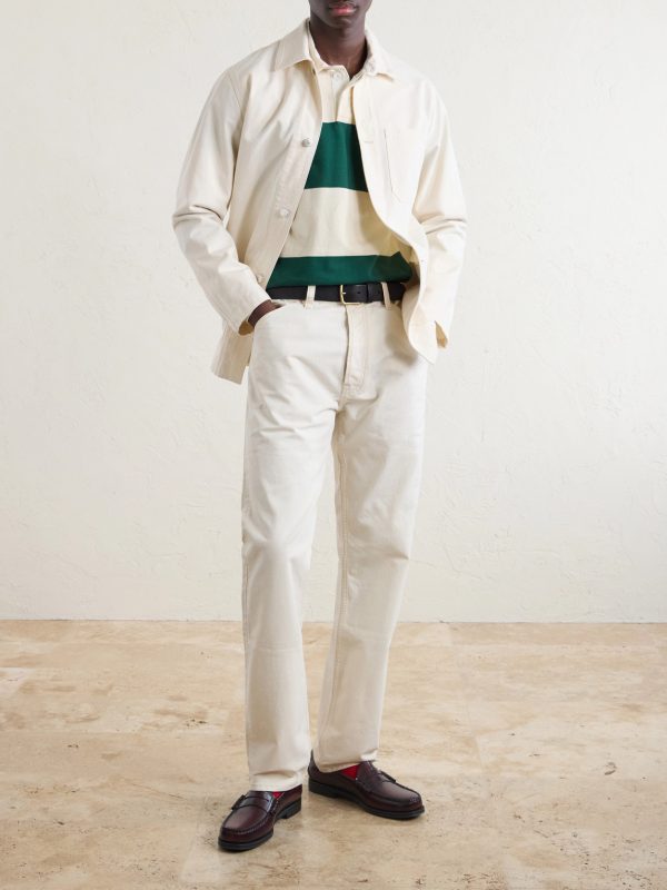 Stripe Cotton-Jersey Polo Shirt - OU