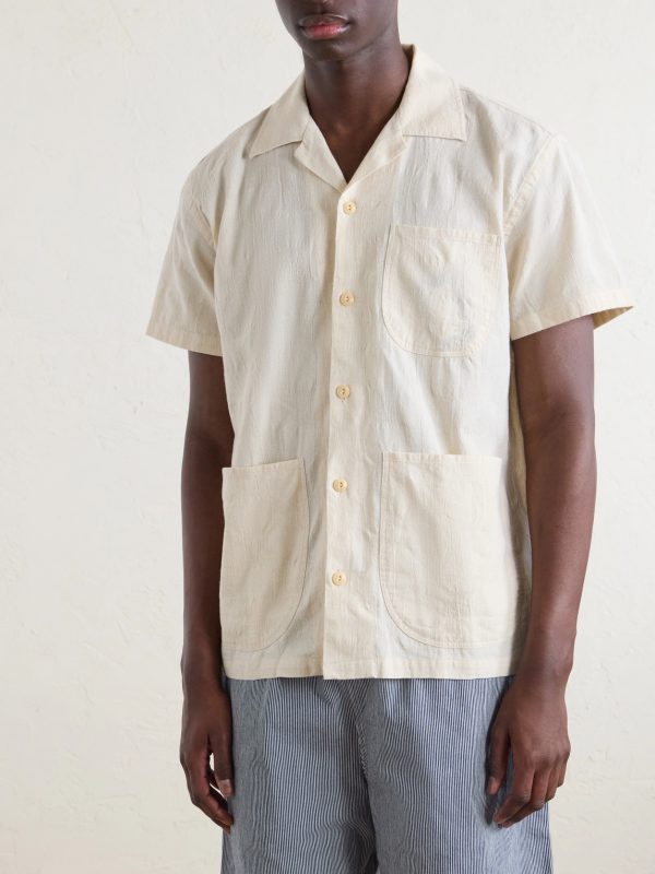 Camp-Collar Linen Shirt - FR