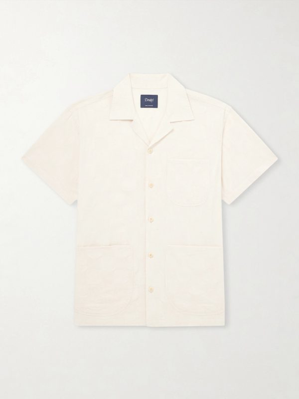 Camp-Collar Linen Shirt