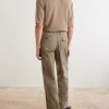 Wide-Leg Cotton-Twill Chinos - BK