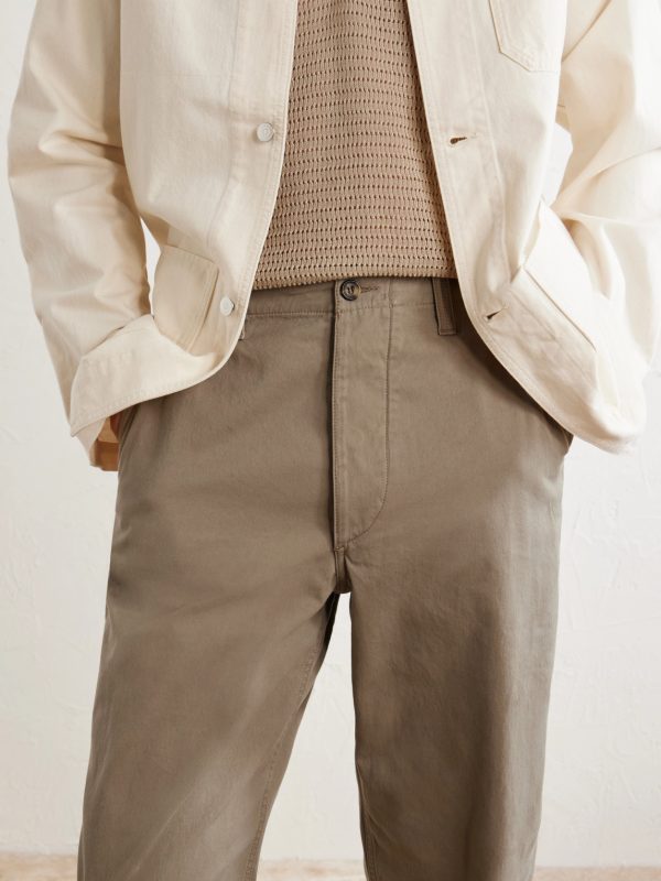Wide-Leg Cotton-Twill Chinos - CU