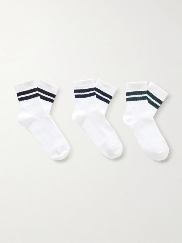 Three-Pack Cotton-Blend Socks Three-Pack Cotton-Blend Socks
