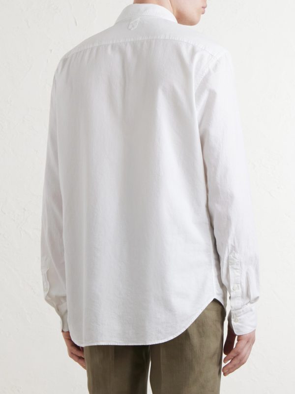 Garment-Dyed Cotton Shirt - BK Garment-Dyed Cotton Shirt - BK