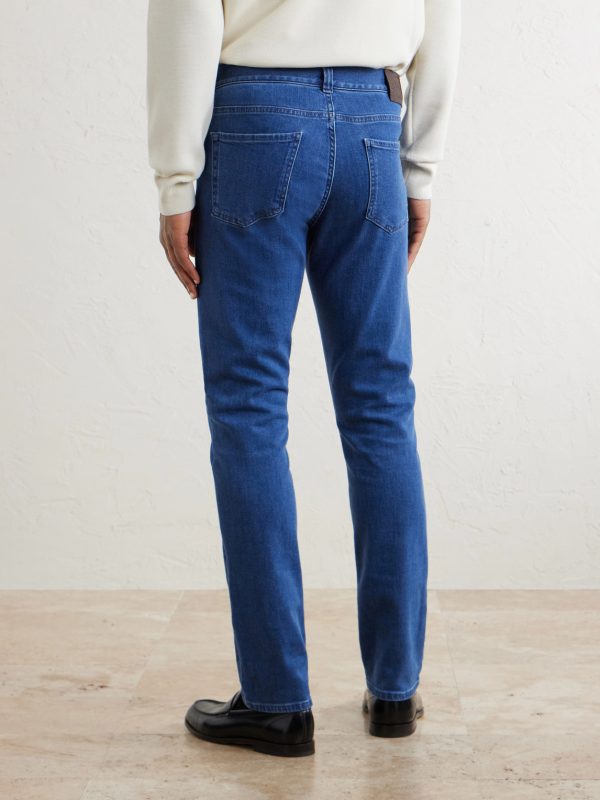 Straight-Leg Cotton and Cashmere-Blend Jeans - BK Straight-Leg Cotton and Cashmere-Blend Jeans - BK