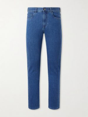 Straight-Leg Cotton and Cashmere-Blend Jeans Straight-Leg Cotton and Cashmere-Blend Jeans