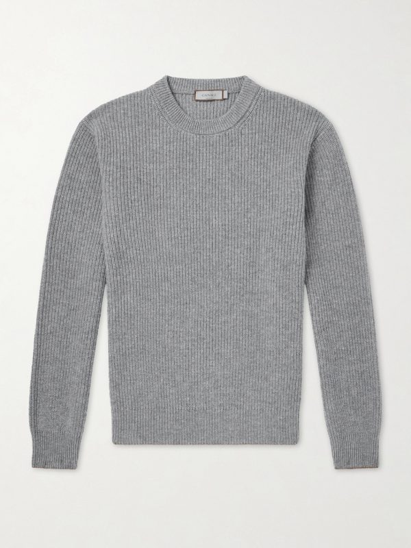 Ribbed Wool and Cashmere-Blend Sweater