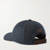 Logo-Appliquéd Wool Cap - BK