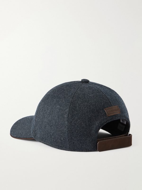 Logo-Appliquéd Wool Cap - BK