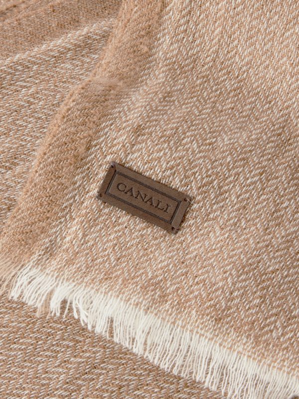 Herringbone Wool and Cashmere-Blend Scarf - CU Herringbone Wool and Cashmere-Blend Scarf - CU
