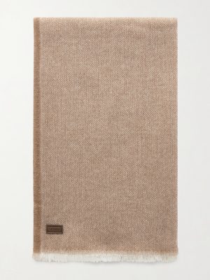 Herringbone Wool and Cashmere-Blend Scarf Herringbone Wool and Cashmere-Blend Scarf