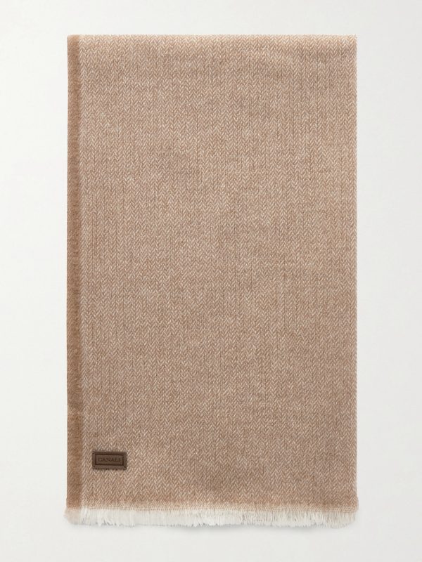 Herringbone Wool and Cashmere-Blend Scarf Herringbone Wool and Cashmere-Blend Scarf