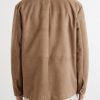 Paneled Suede Overshirt - BK Paneled Suede Overshirt - BK