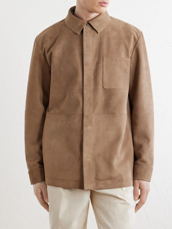 Paneled Suede Overshirt - FR Paneled Suede Overshirt - FR