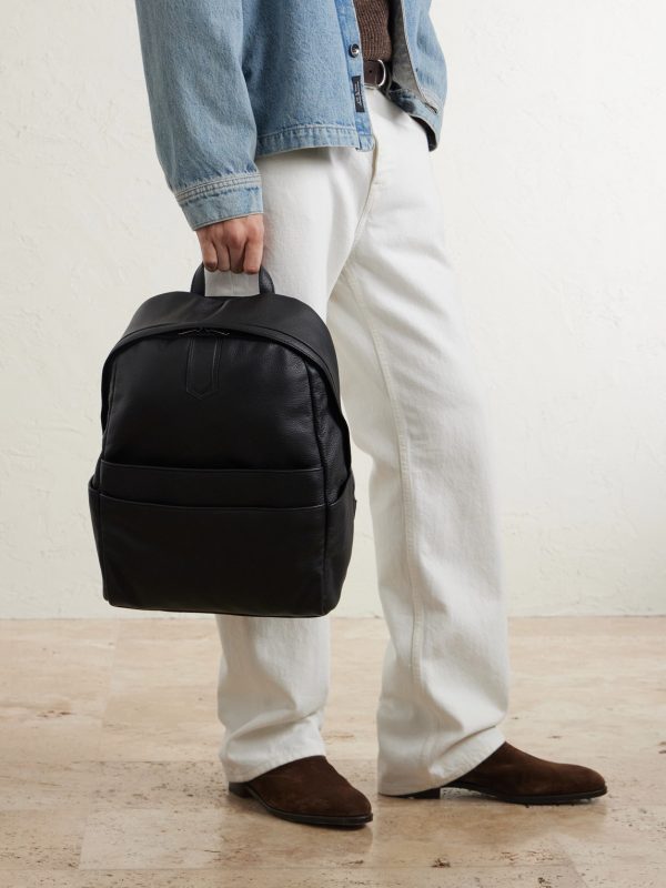 Full-Grain Leather Tote Bag - OU Full-Grain Leather Tote Bag - OU