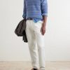 Striped Wool and Cashmere-Blend Sweater - OU Striped Wool and Cashmere-Blend Sweater - OU
