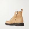 Suede Lace-Up Boots - BK