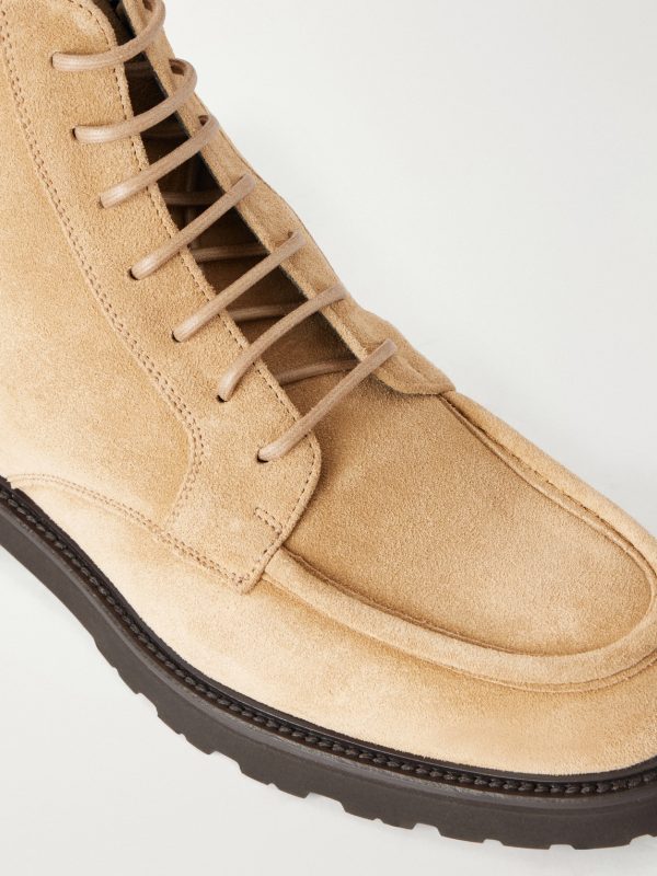 Suede Lace-Up Boots - CU