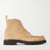 Suede Lace-Up Boots