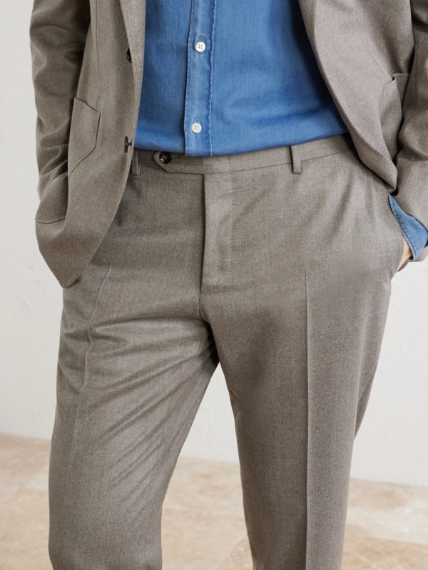 Slim-Fit Wool-Flannel Suit Trousers - CU Slim-Fit Wool-Flannel Suit Trousers - CU