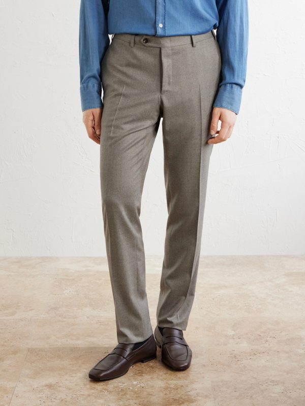 Slim-Fit Wool-Flannel Suit Trousers - FR Slim-Fit Wool-Flannel Suit Trousers - FR